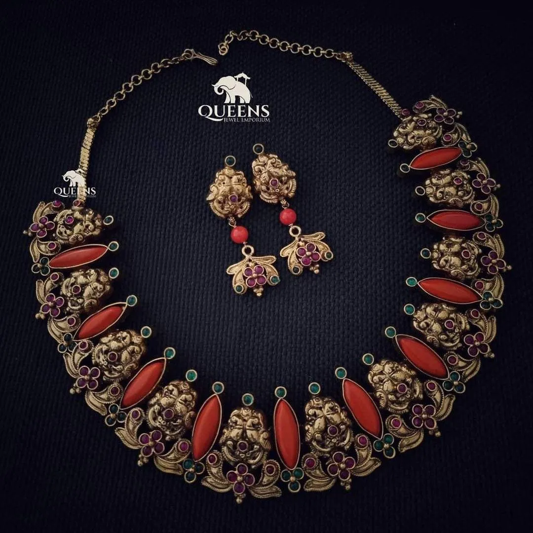 SINDHURI CORAL NECKLACE