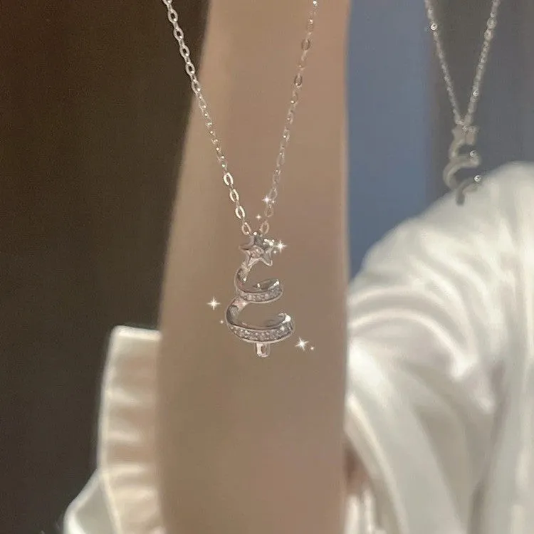 SISSLIA 2024 High Quality Light Luxury High-Grade Christmas Gift Small Lucky Star Christmas Tree Gift Necklace for Women