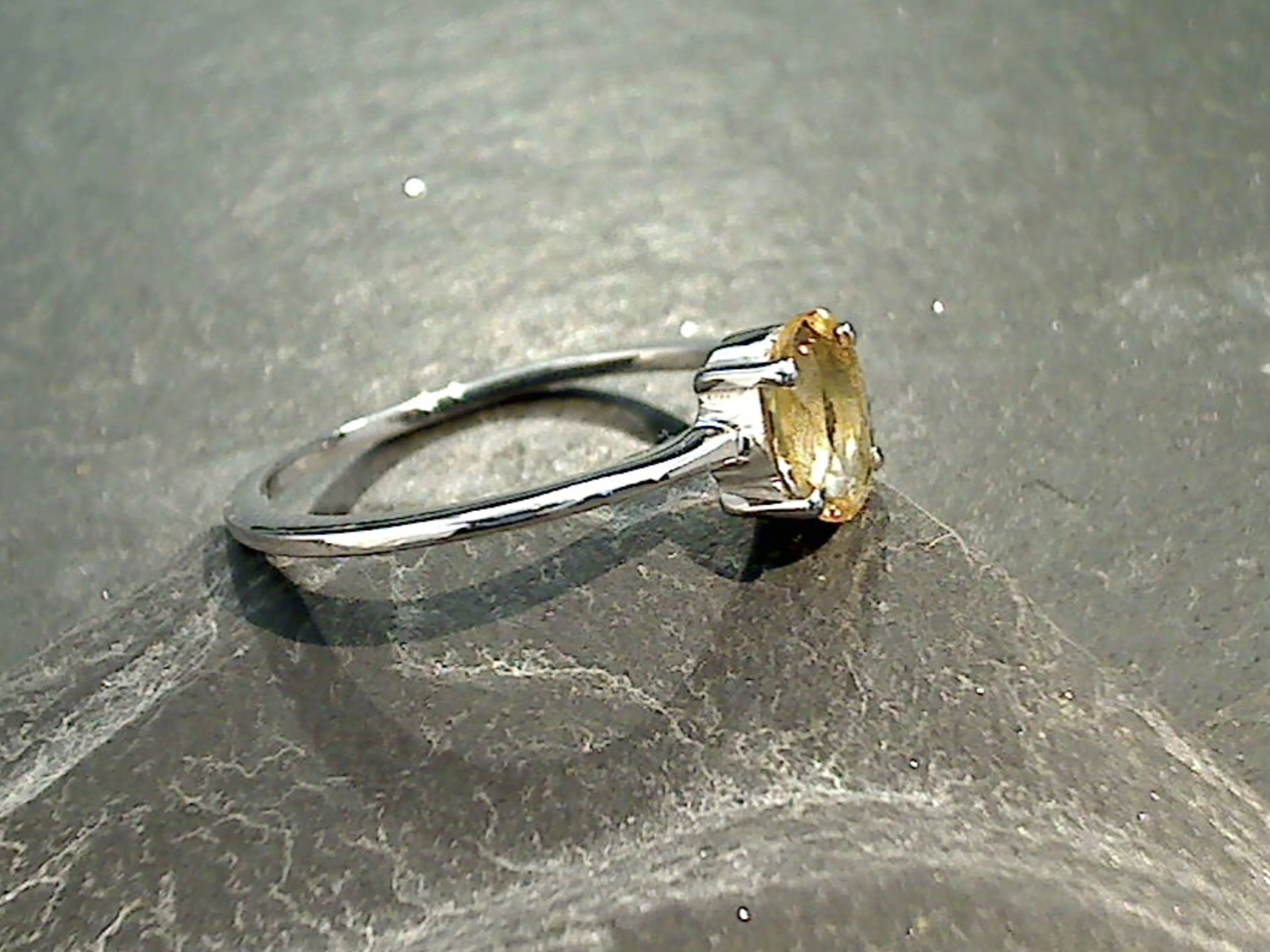 Size 5 Citrine, Sterling Silver Ring