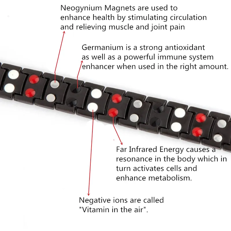 Stainless Steel Magnetic Two Tone Bracelet