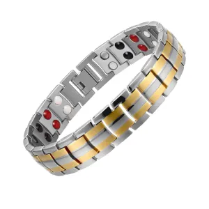 Stainless Steel Magnetic Two Tone Bracelet