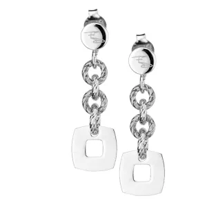 STERLING SILVER GLIMMER   SQUARE EARRINGS
