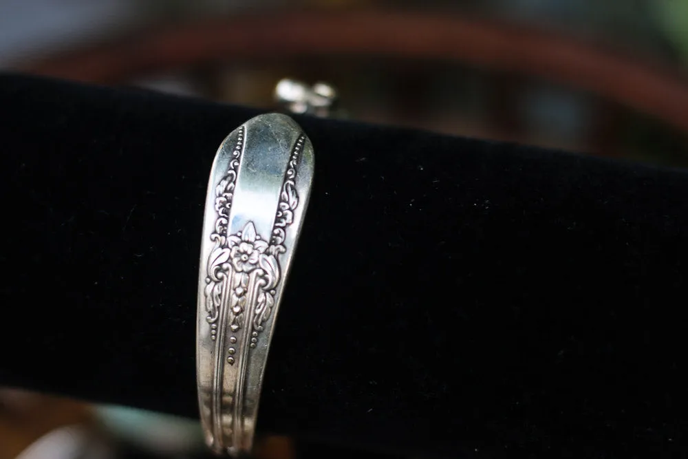 Sterling Silver   Natural Stone Fork Bracelet