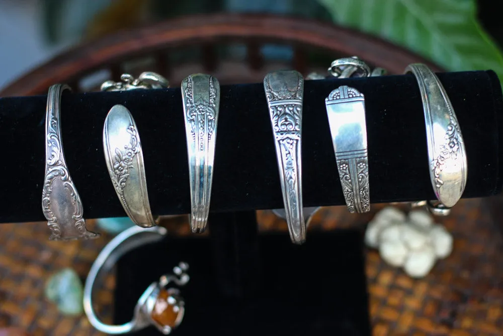 Sterling Silver   Natural Stone Fork Bracelet