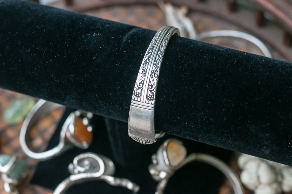 Sterling Silver   Natural Stone Fork Bracelet
