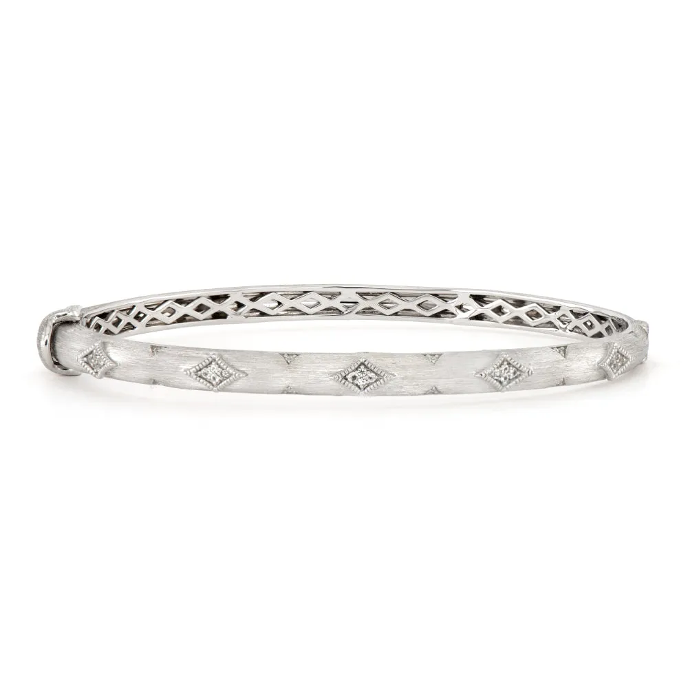 Sterling Silver White Topaz Bangle
