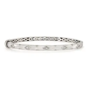 Sterling Silver White Topaz Bangle