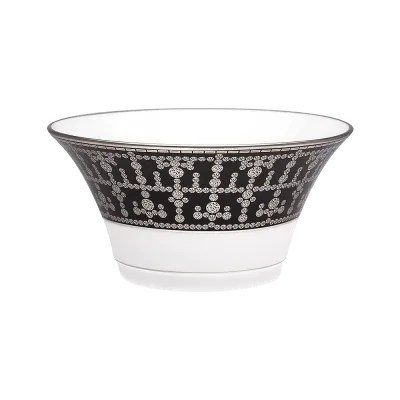 Tiara Black & Platinum Cereal Bowl