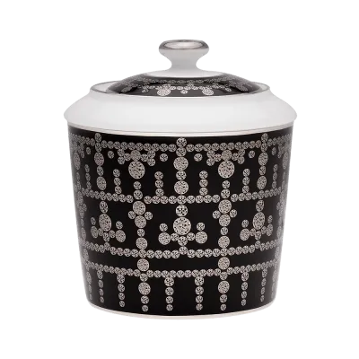 Tiara Black & Platinum Sugar Box