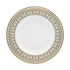 Tiara White & Gold Deep Round Platter