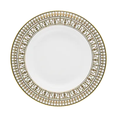 Tiara White & Gold Deep Round Platter