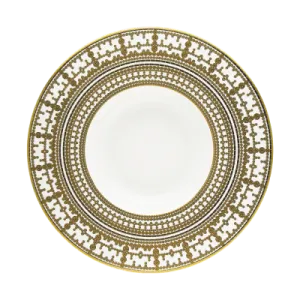 Tiara White & Gold Risotto Plate