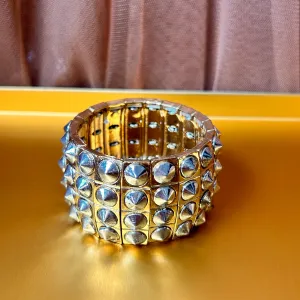 'Toyah' metal spike elasticated bracelet