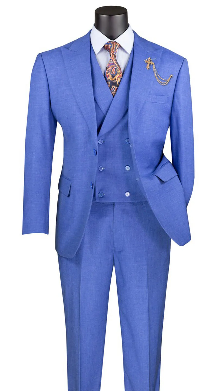 Vinci  MV2K-2-FBL Mens Suit
