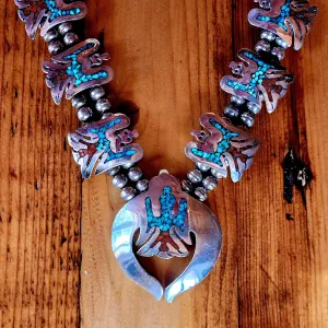 Vintage Peyote Bird Necklace