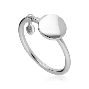 Weiß Topas Gravur Ring in Sterling Silber