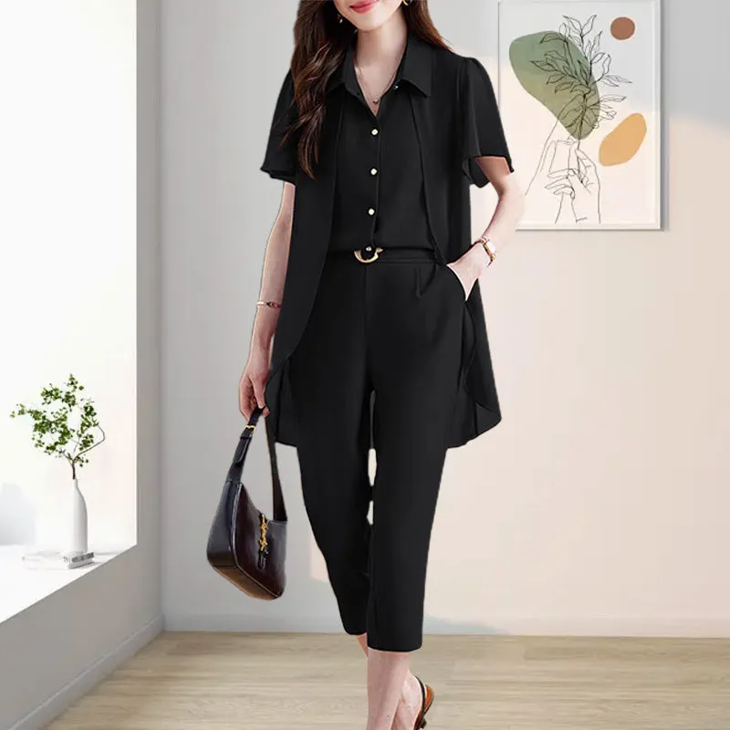 Women's Chiffon Business Two-Piece for Summer