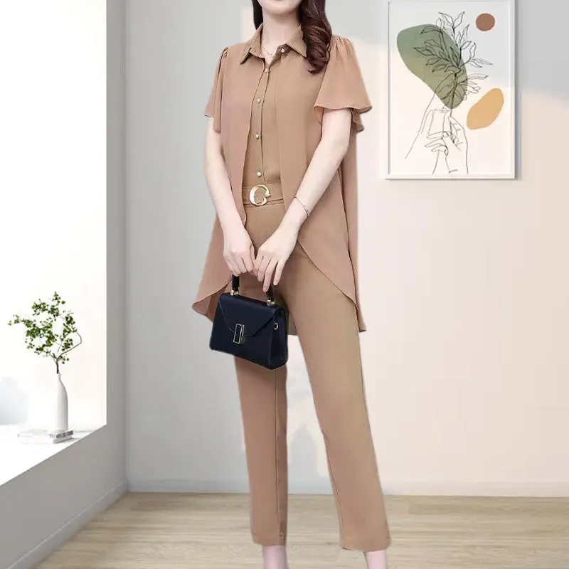 Women's Chiffon Business Two-Piece for Summer