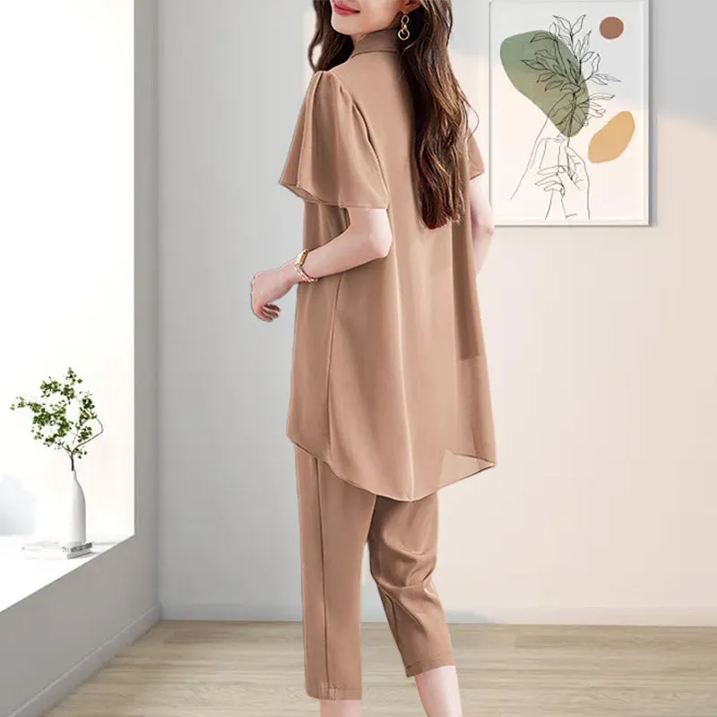 Women's Chiffon Business Two-Piece for Summer