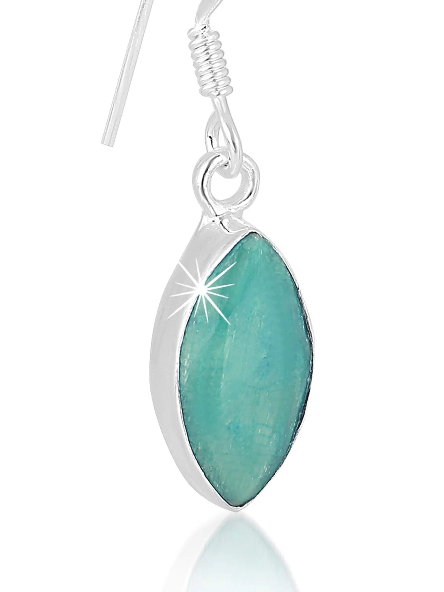 Yellow Chimes Gemstone Emerald Quartz 925 Sterling Silver Hallmark and Certified Purity Drop Earrings for Women and Girls