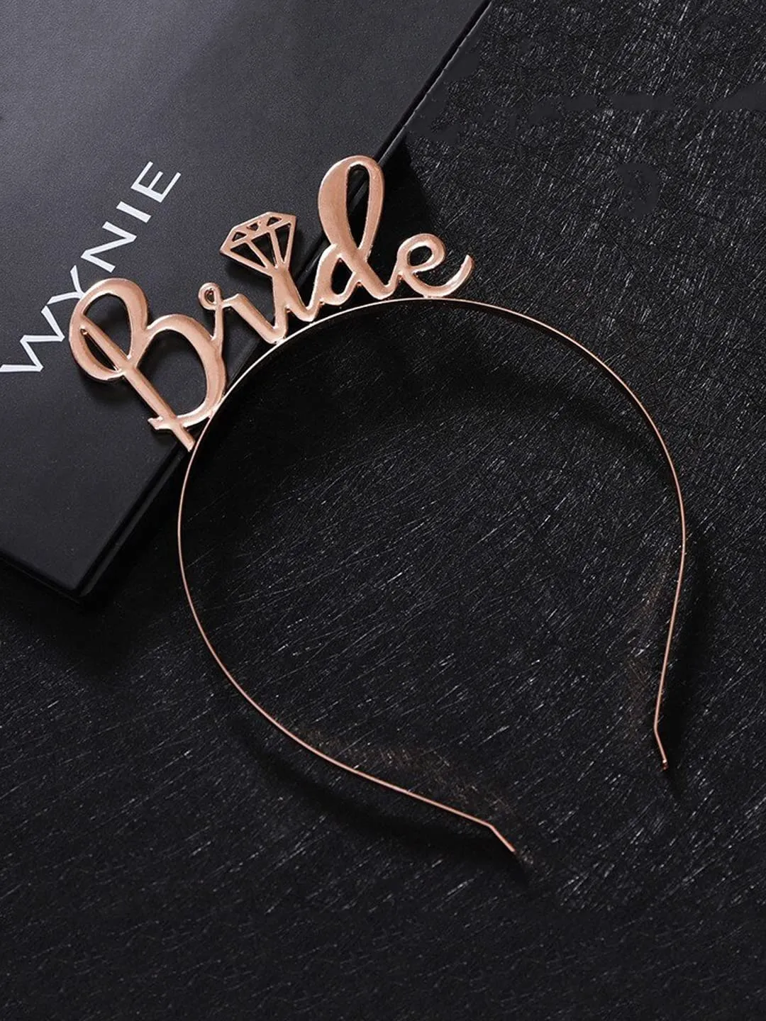 Yellow Chimes Hair Band for Girls & Women Hair Accessories for Women Rose Gold Bride Tiara for Women Bridal Shower Haldi Bachelorette Hairband for Women Gift for Women & Girls
