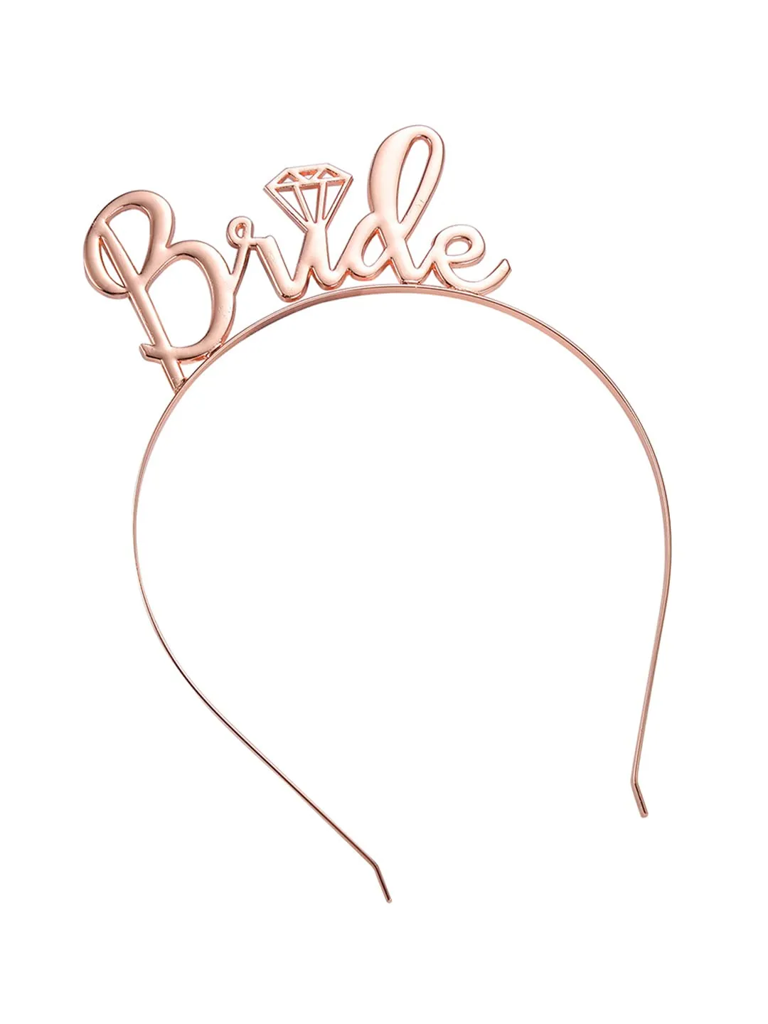 Yellow Chimes Hair Band for Girls & Women Hair Accessories for Women Rose Gold Bride Tiara for Women Bridal Shower Haldi Bachelorette Hairband for Women Gift for Women & Girls